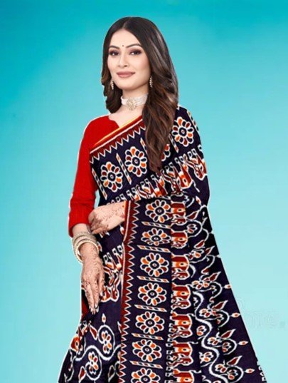 buy swaminisarees digital print bagalpuri blue saree online