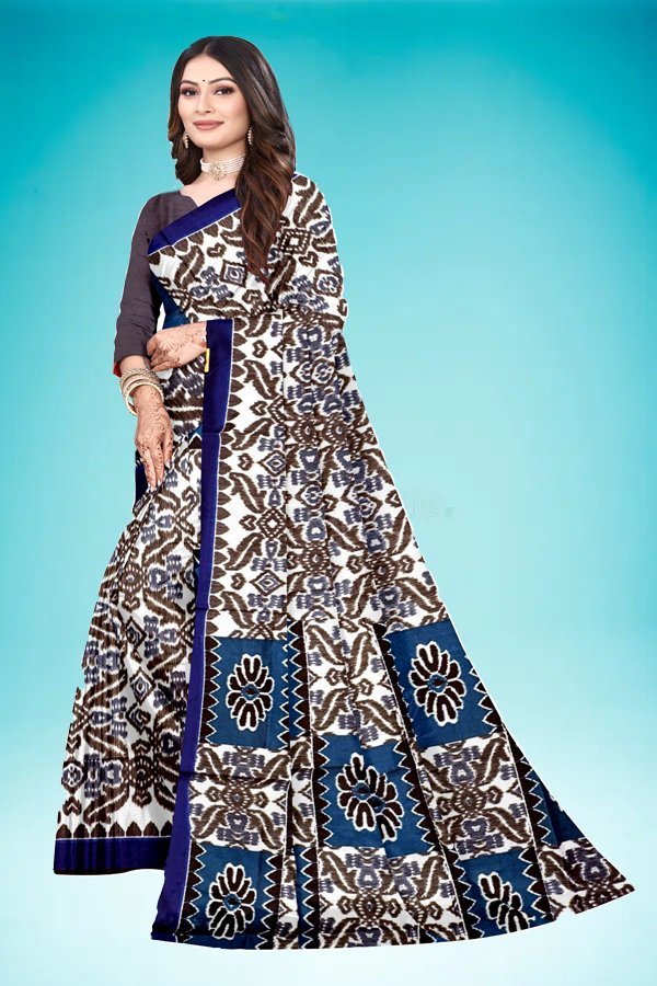buy swaminisarees digital print bagalpuri blue saree online