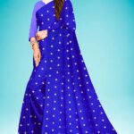 khadi cotton blue saree