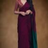 red plain khadi saree -swamini sarees