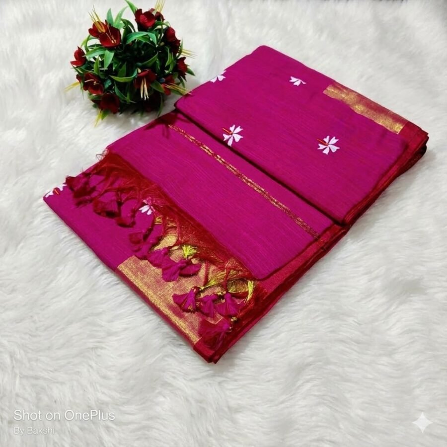 pink prajakta handloom saree