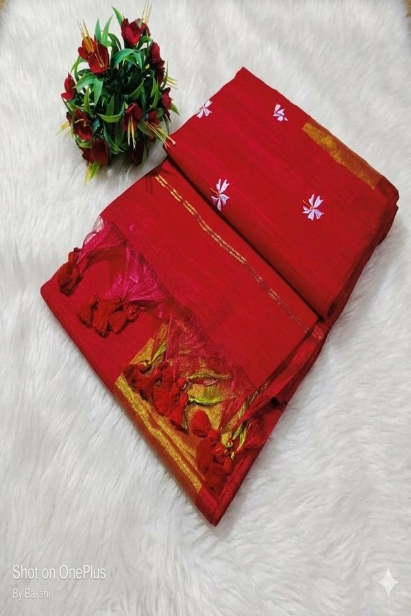 red prajakta saree by swamini sarees