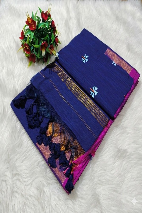royal blue prajakta saree by swamini sarees