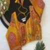 yellow designer embroidery readymade blouse front view by swamini sarees